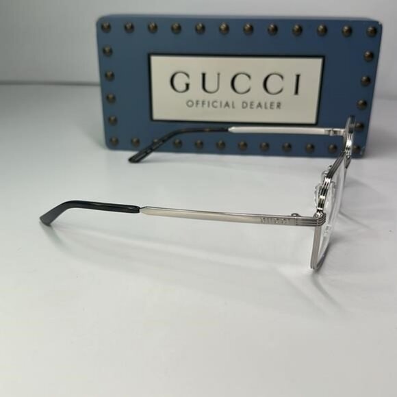 Gucci GG0946OA Square Metal Eyeglasses – Full Rim Frame for Men - Picture 9 of 13
